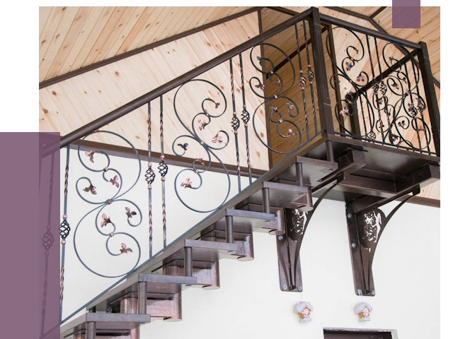 Кованые лестницы в Богородицке от 83351 руб. под ключ