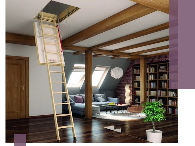 Чердачные лестницы под ключ в Богородицке: изготовление и монтаж