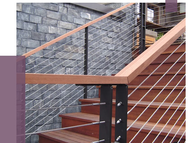 Тросовые перила под ключ в Богородицке от 8121 руб. 