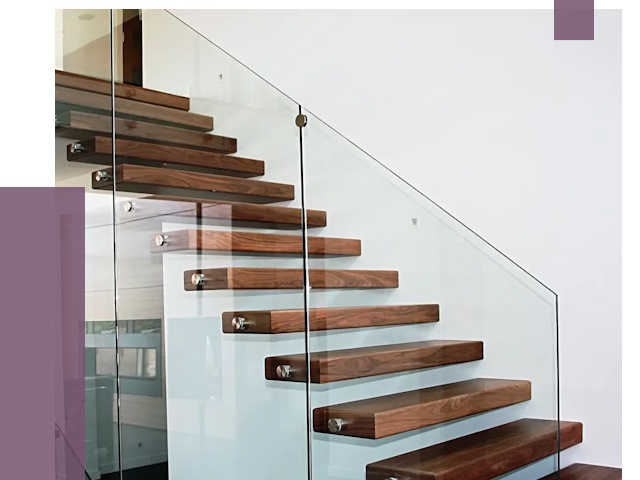 Стеклянные перила для лестницы в Богородицке от 15495 руб.