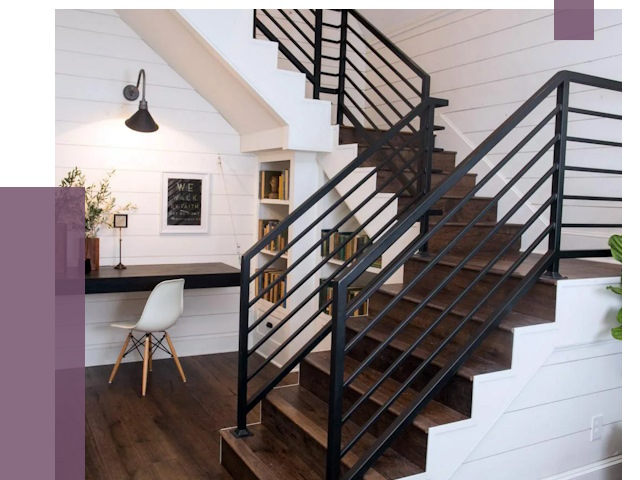 Перила для лестницы в доме в Богородицке от 7747 руб. — ПРОЛЁТ-Бгд