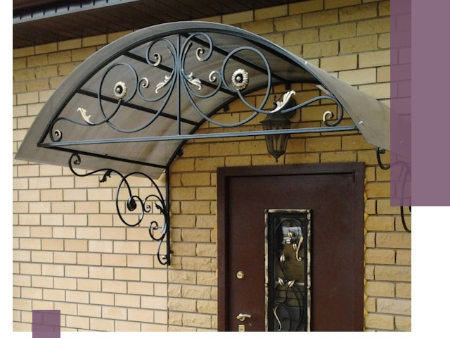 Изготовление козырьков из металла под ключ в Богородицке