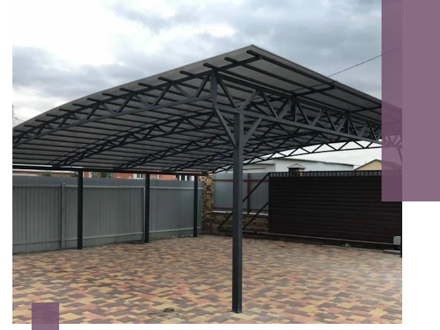 Недорогие навесы под ключ в Богородицке — изготовление и монтаж