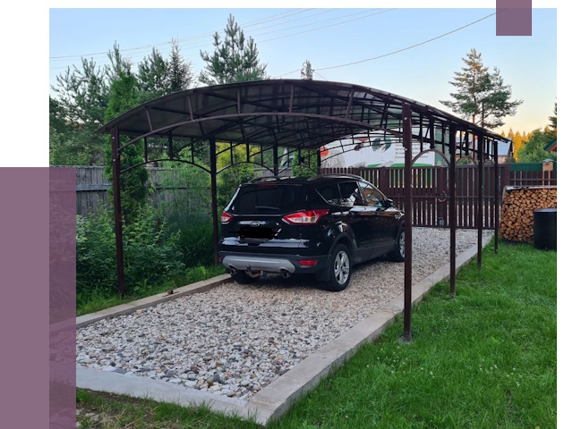 Навесы для автомобиля в Богородицке от 13732 руб.  | ПРОЛЁТ-Бгд