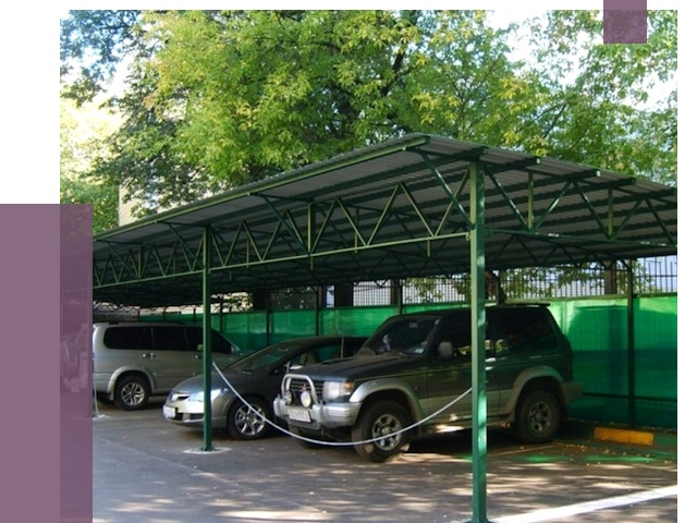 Навесы для парковки в Богородицке от 83885 руб. заказать | ПРОЛЁТ-Бгд
