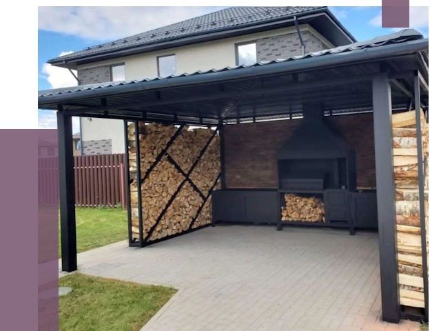 Навесы для барбекю в Богородицке от 13304 руб. под ключ | ПРОЛЁТ-Бгд