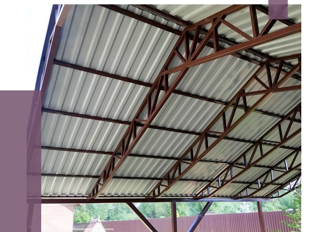 Навесы из профнастила в Богородицке от 7694 руб. | ПРОЛЁТ-Бгд