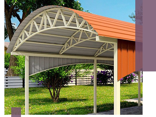 Навесы из профнастила под ключ в Богородицке — установка и монтаж