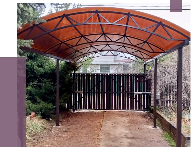 Арочные навесы в Богородицке от 13304 руб. — изготовление и монтаж | ПРОЛЁТ-Бгд