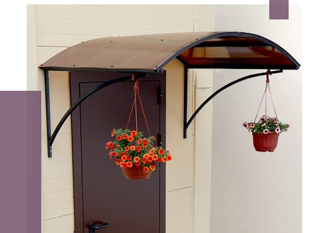 Козырьки над входом в Богородицке от 15495 руб.  | ПРОЛЁТ-Бгд