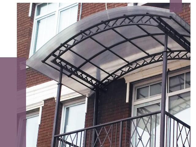 Козырьки над балконом в Богородицке от 9030 руб. | ПРОЛЁТ-Бгд