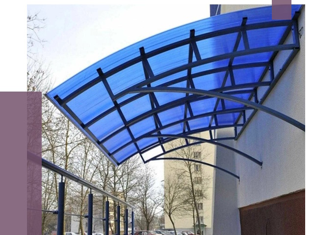 Козырьки из поликарбоната в Богородицке от 4488 руб. под ключ | ПРОЛЁТ-Бгд