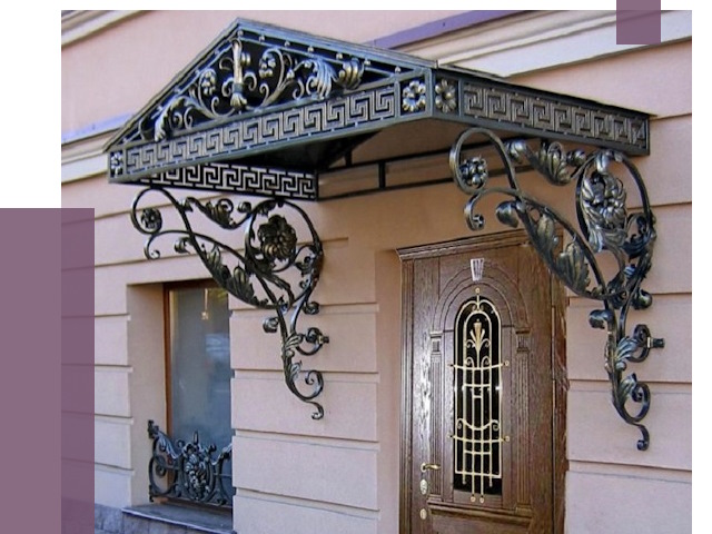 Кованые козырьки в Богородицке под ключ от 13304 руб. — ПРОЛЁТ