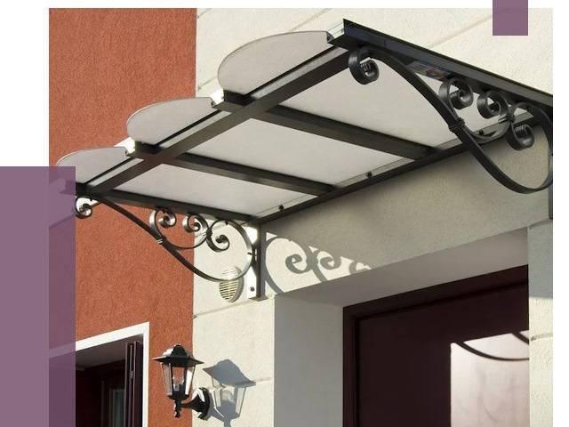 Односкатные козырьки в Богородицке от 8763 руб.  | ПРОЛЁТ-Бгд