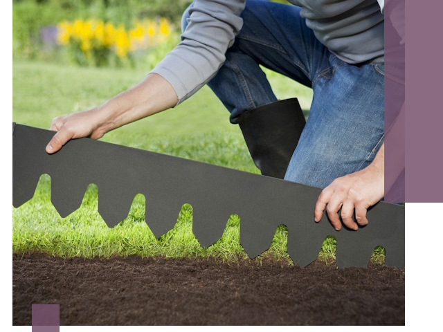 Металлические бордюры для газона в Богородицке — изготовление и монтаж