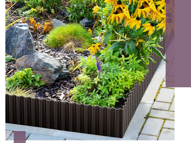 Металлические бордюры для клумб в Богородицке — производство и монтаж